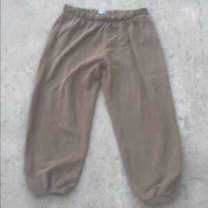 Badwood Tan Embossed Jogger Streetwear Pants Women's Size XL